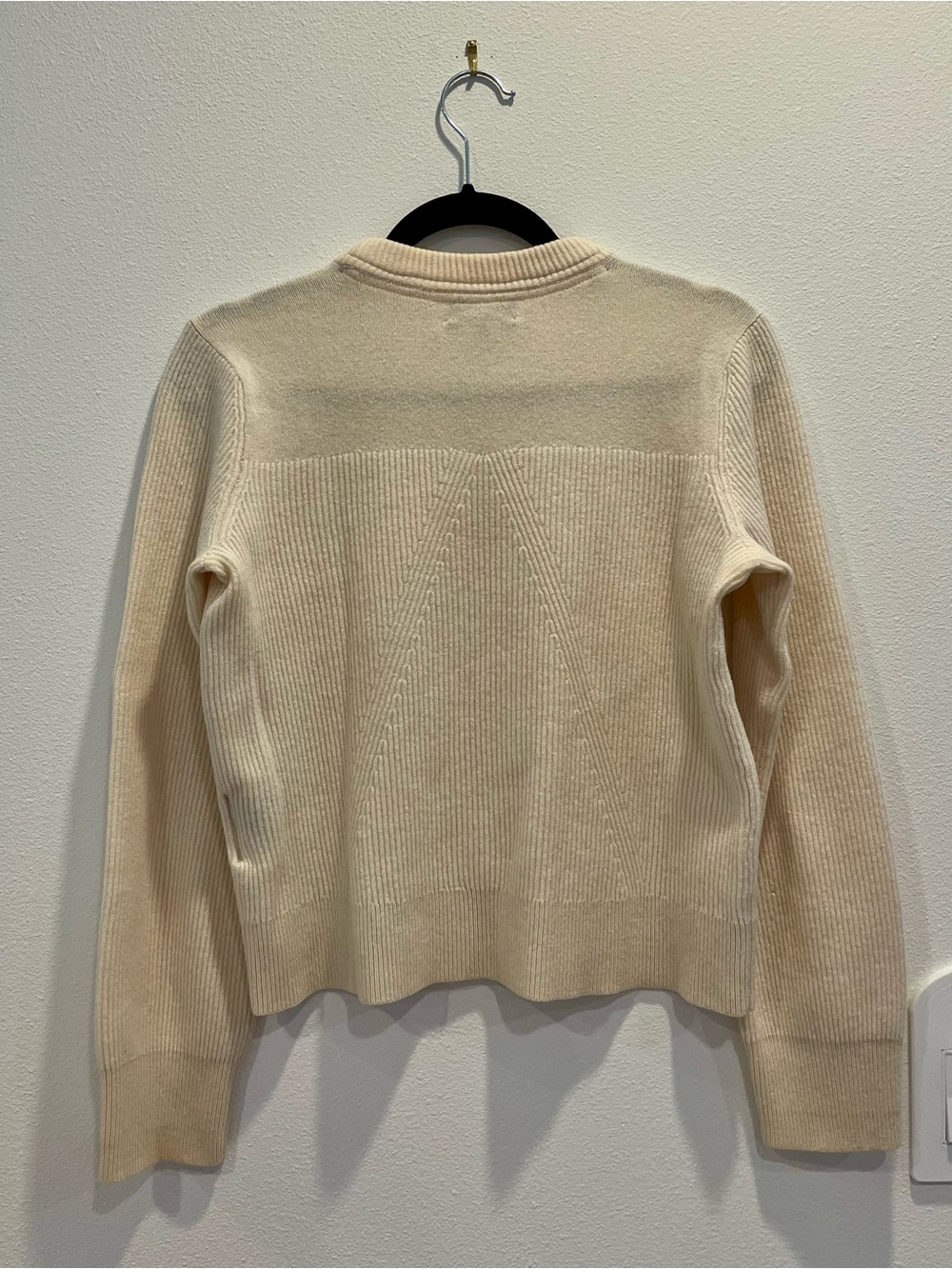 rag & bone Off-White Ribbed Crew Sweater - Picture 2 of 4